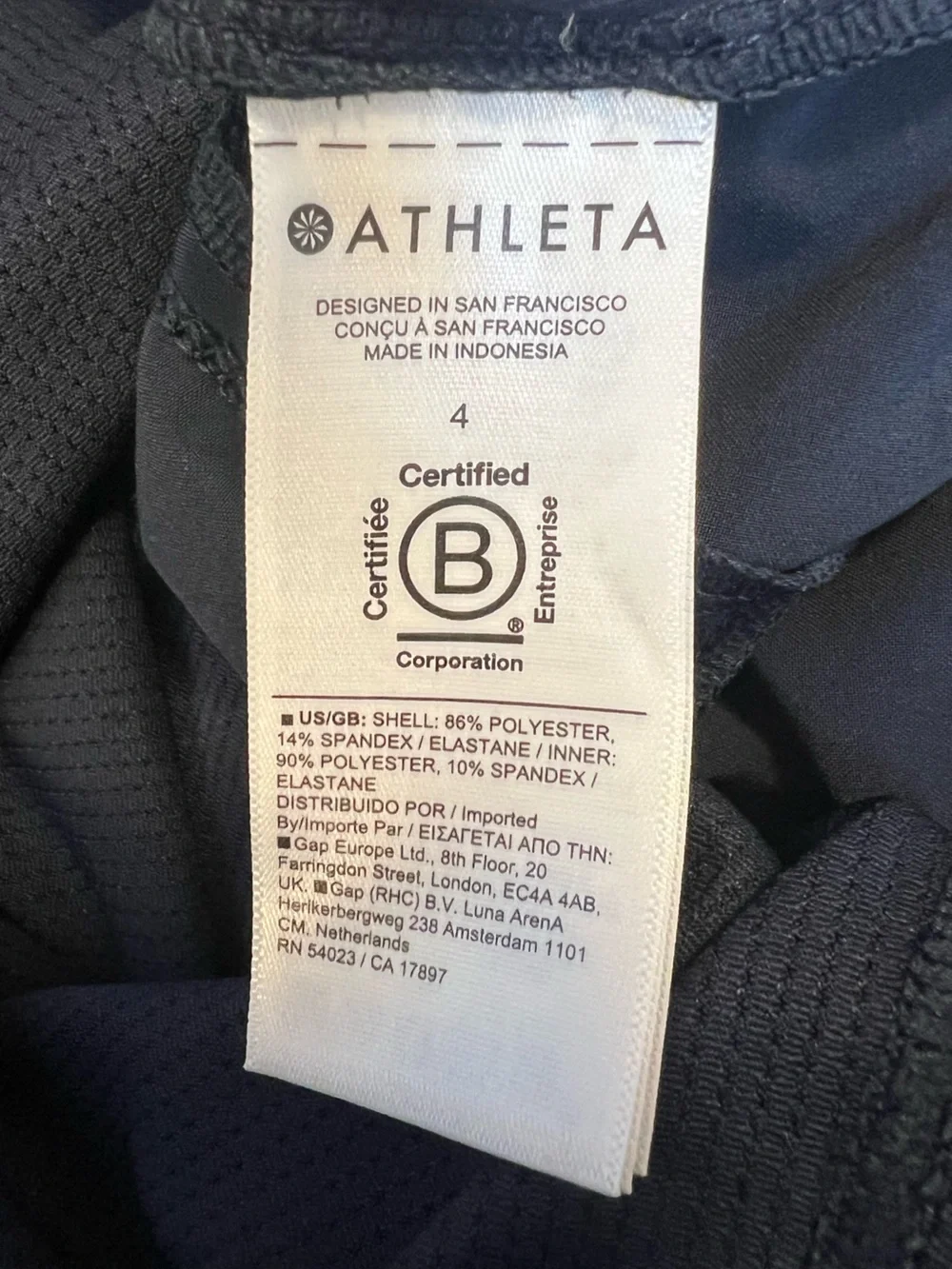 Athleta Navy Athletic Skort Size Women’s 4